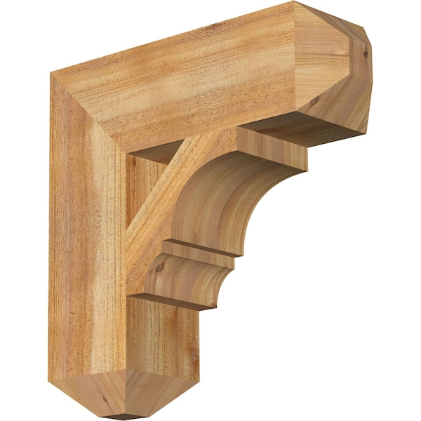 Ekena Millwork Balboa Craftsman Rough Sawn Bracket, Western Red Cedar, 6"W x 20"D x 20"H BKT06X20X20BOA04RWR - main